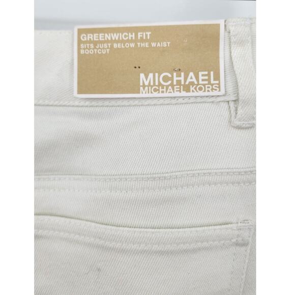New NWT Michael Michael Kors Bootcut Greenwich Fit White Jeans‎ Size 8 - Picture 6 of 9